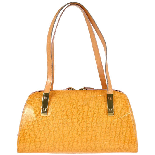 Christian Dior Yellow Patent leather Trotter Handbag