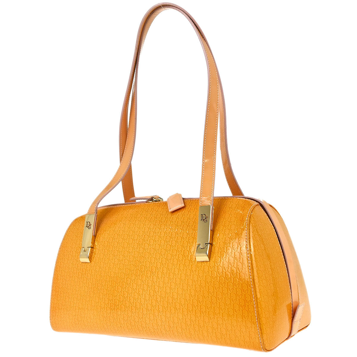 Christian Dior Yellow Patent leather Trotter Handbag