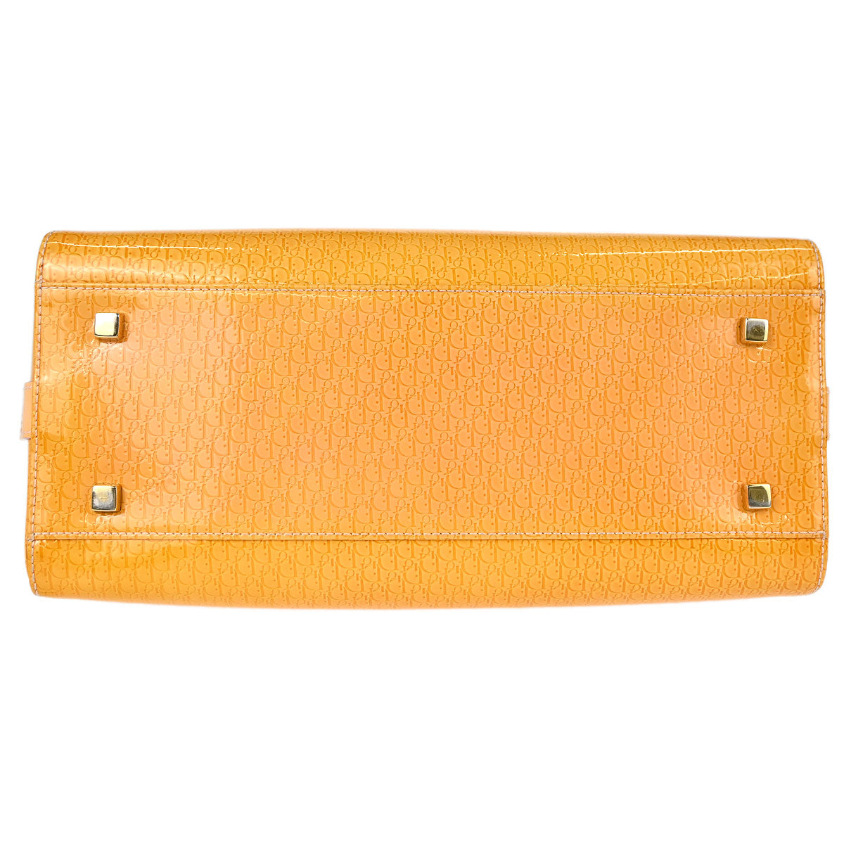 Christian Dior Yellow Patent leather Trotter Handbag