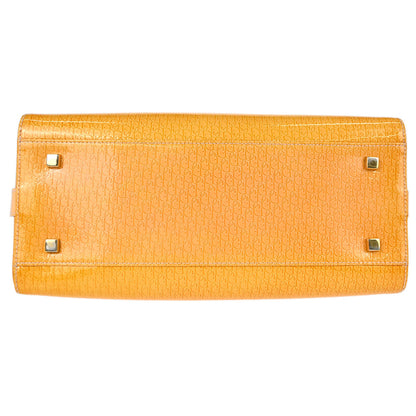 Christian Dior Yellow Patent leather Trotter Handbag