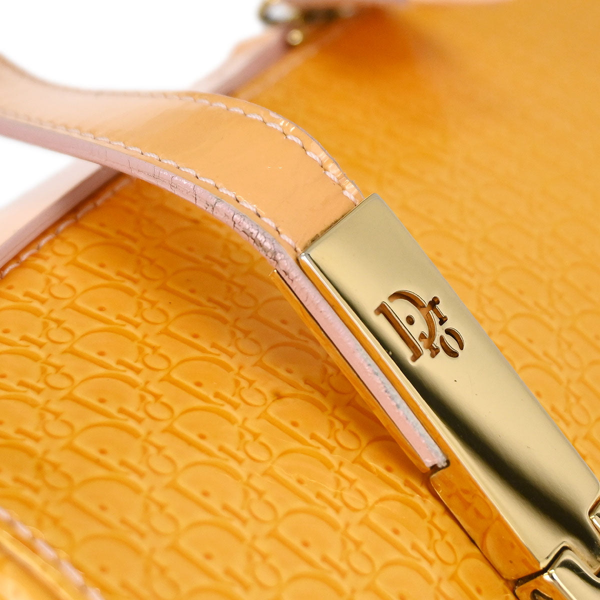 Christian Dior Yellow Patent leather Trotter Handbag