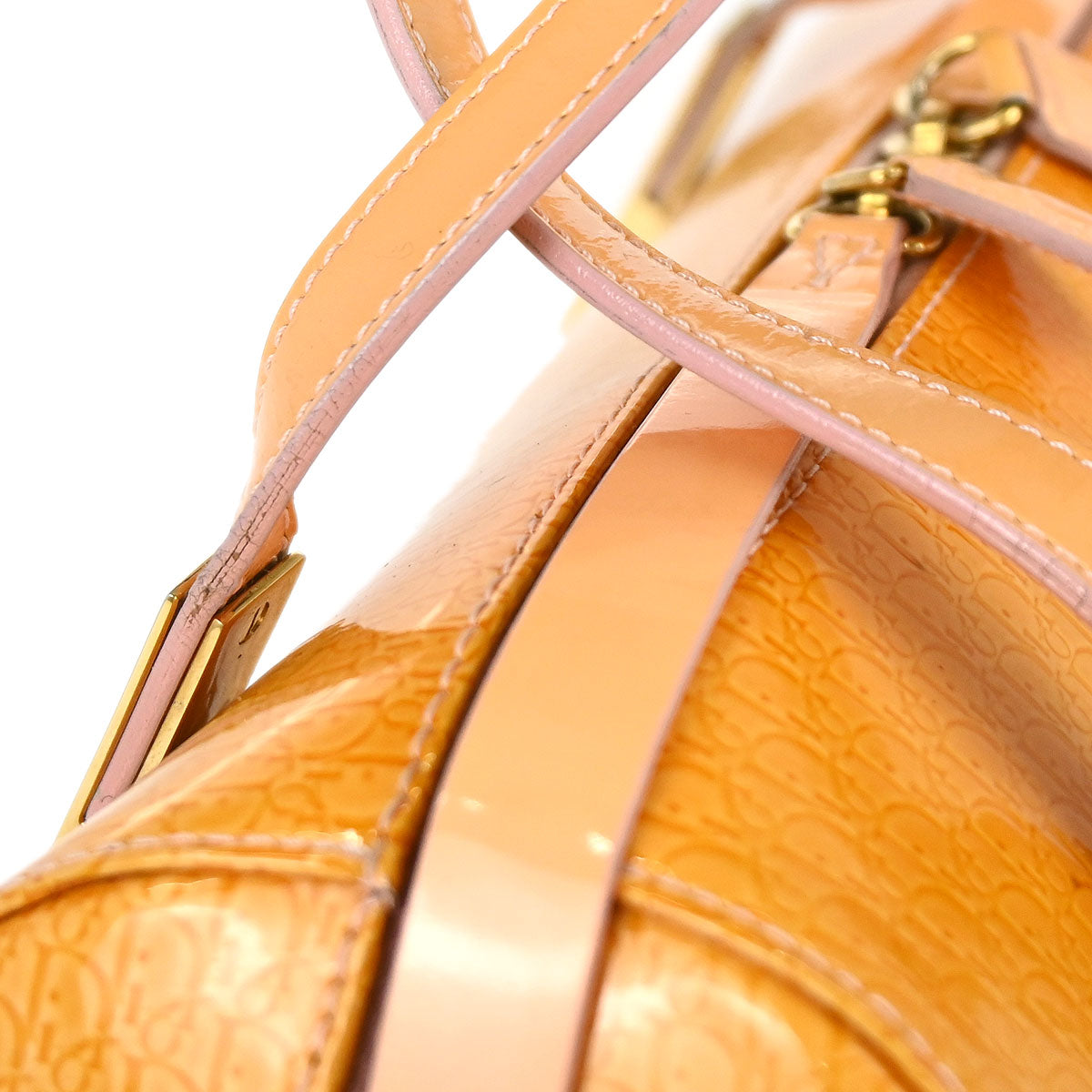 Christian Dior Yellow Patent leather Trotter Handbag