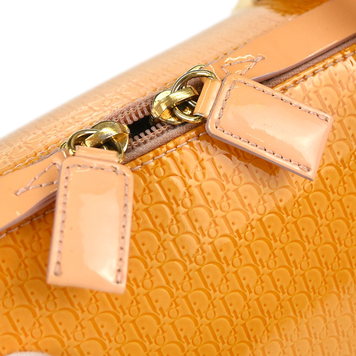 Christian Dior Yellow Patent leather Trotter Handbag