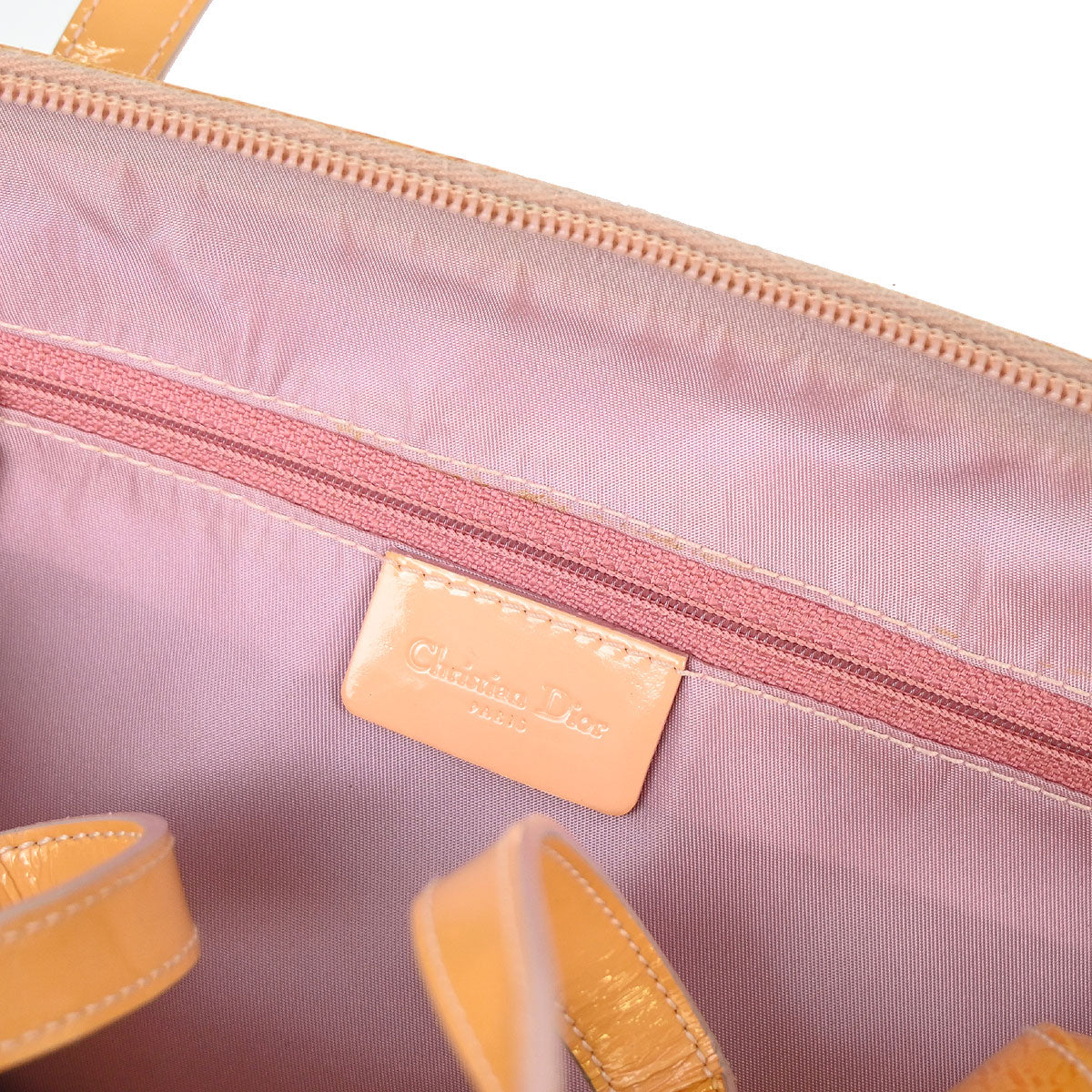 Christian Dior Yellow Patent leather Trotter Handbag