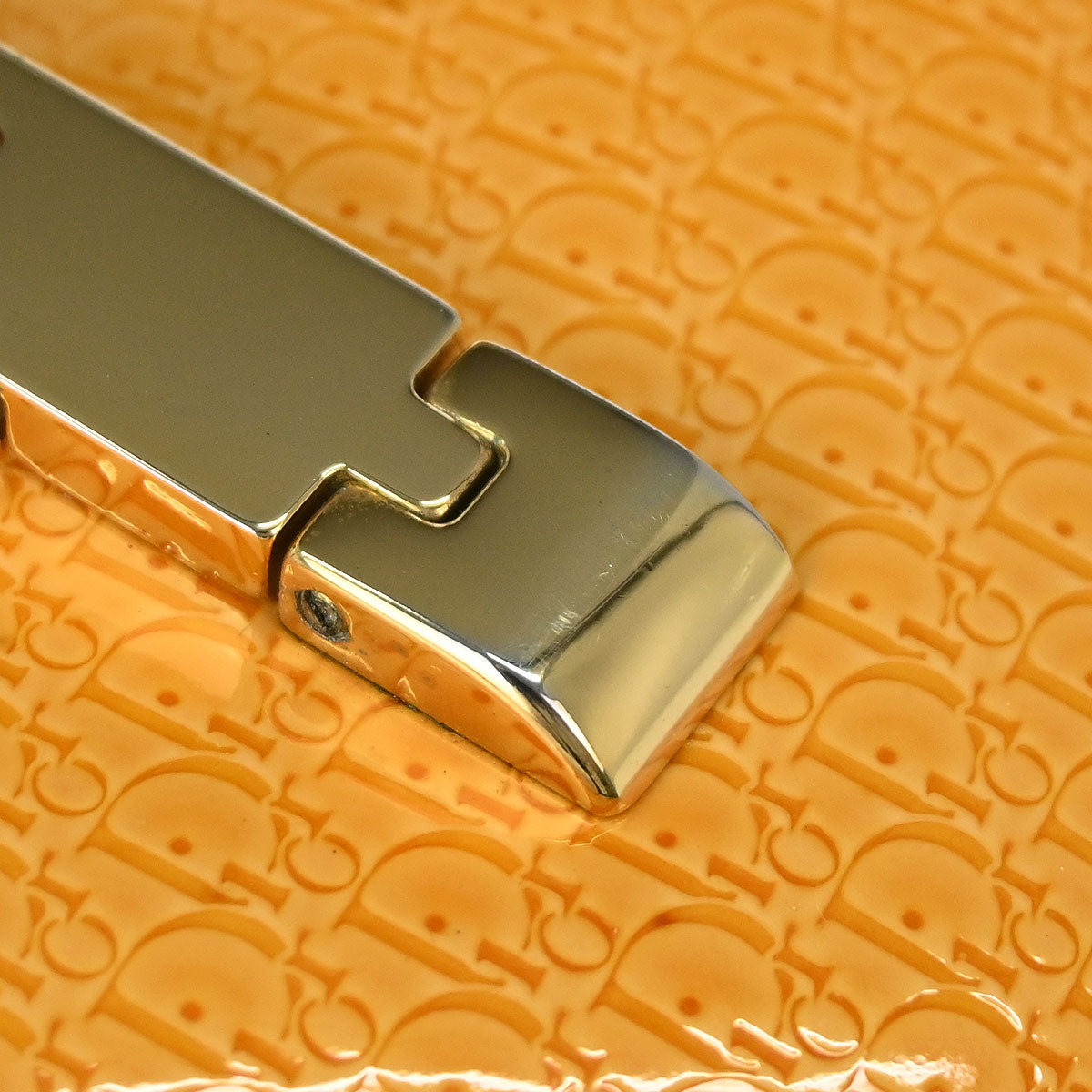 Christian Dior Yellow Patent leather Trotter Handbag