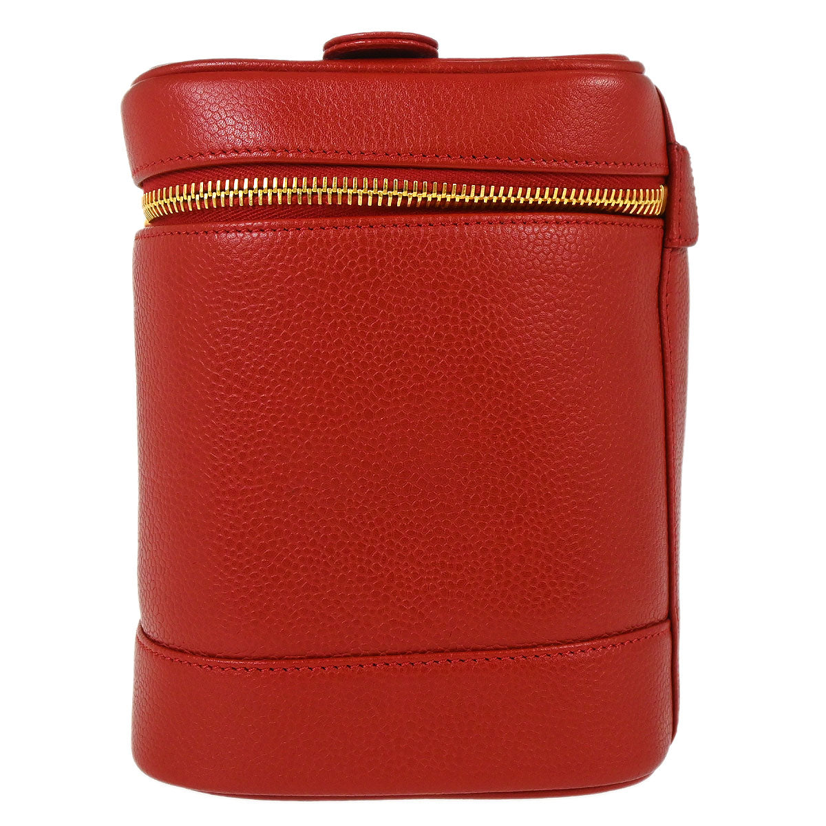 Chanel 1996-1997 Red Caviar Skin Timeless Vanity Handbag