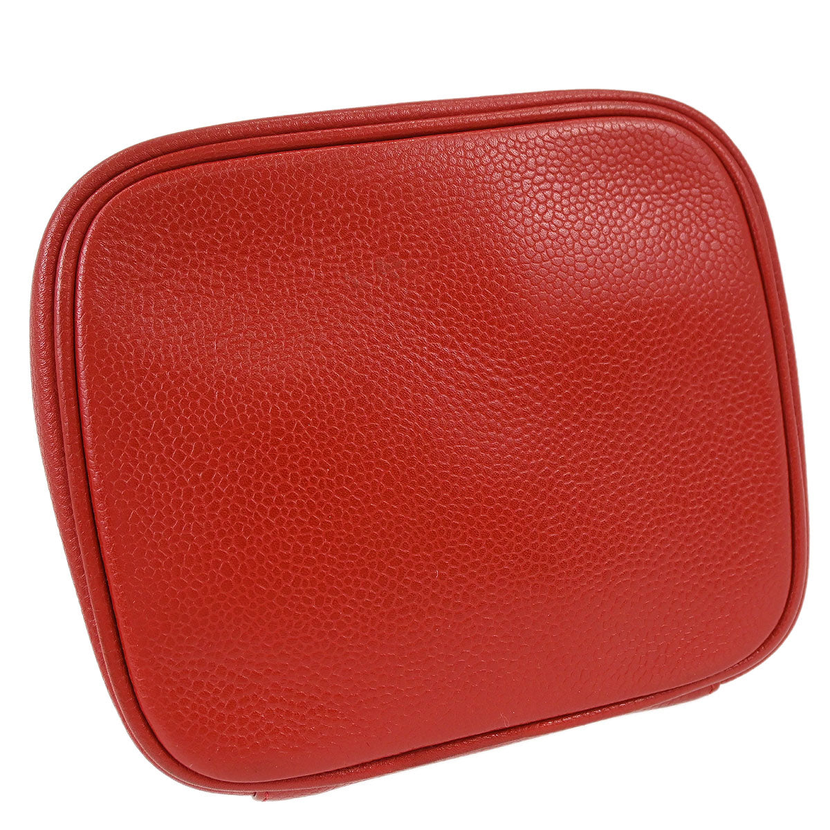 Chanel 1996-1997 Red Caviar Skin Timeless Vanity Handbag
