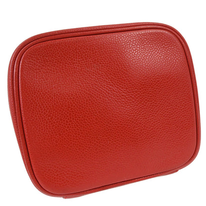 Chanel 1996-1997 Red Caviar Skin Timeless Vanity Handbag