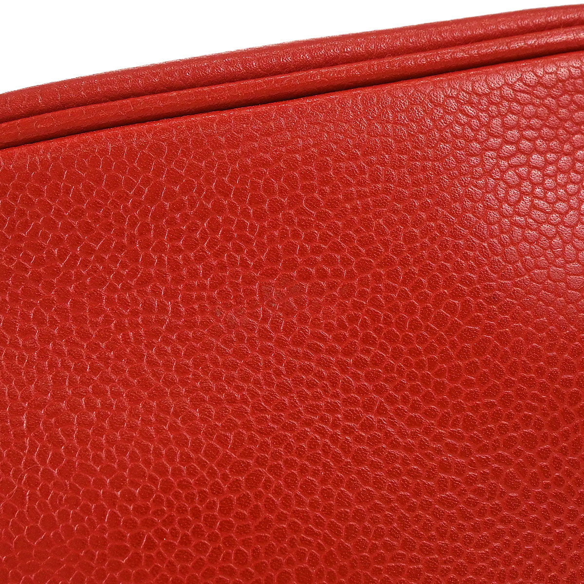 Chanel 1996-1997 Red Caviar Skin Timeless Vanity Handbag