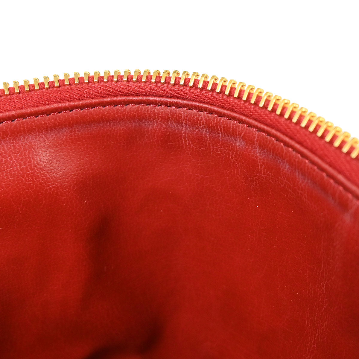 Chanel 1996-1997 Red Caviar Skin Timeless Vanity Handbag
