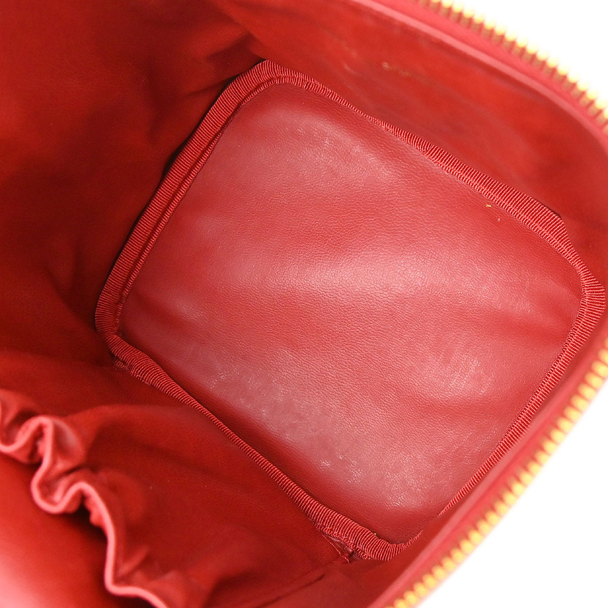 Chanel 1996-1997 Red Caviar Skin Timeless Vanity Handbag