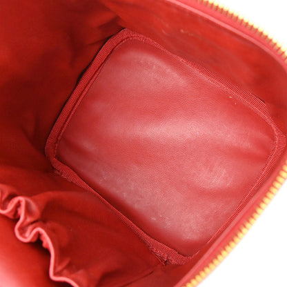 Chanel 1996-1997 Red Caviar Skin Timeless Vanity Handbag