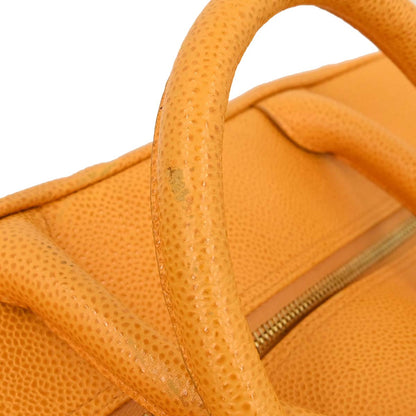 Chanel Orange Caviar Skin Bowling Bag 37