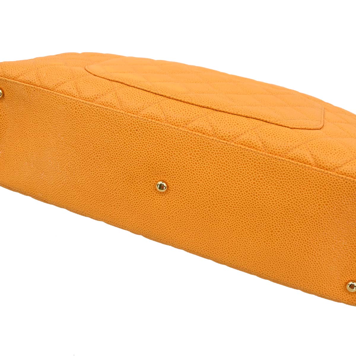 Chanel Orange Caviar Skin Bowling Bag 37