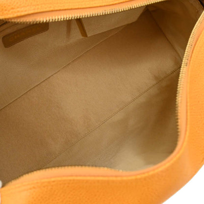 Chanel Orange Caviar Skin Bowling Bag 37