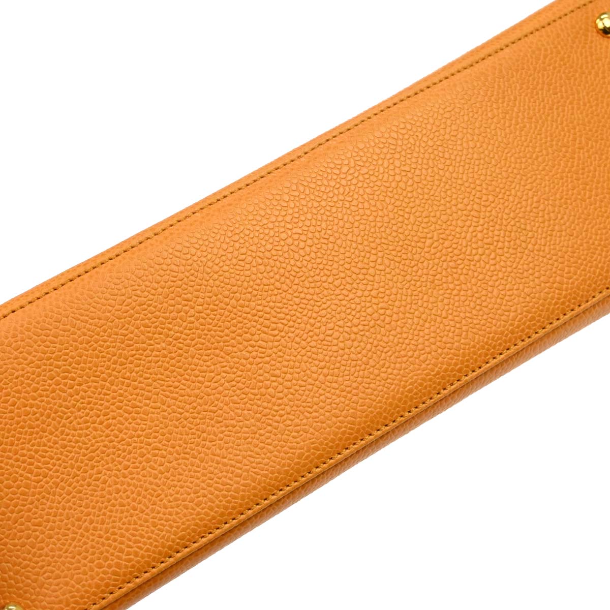 Chanel 1997-1999 Orange Caviar Skin Handbag