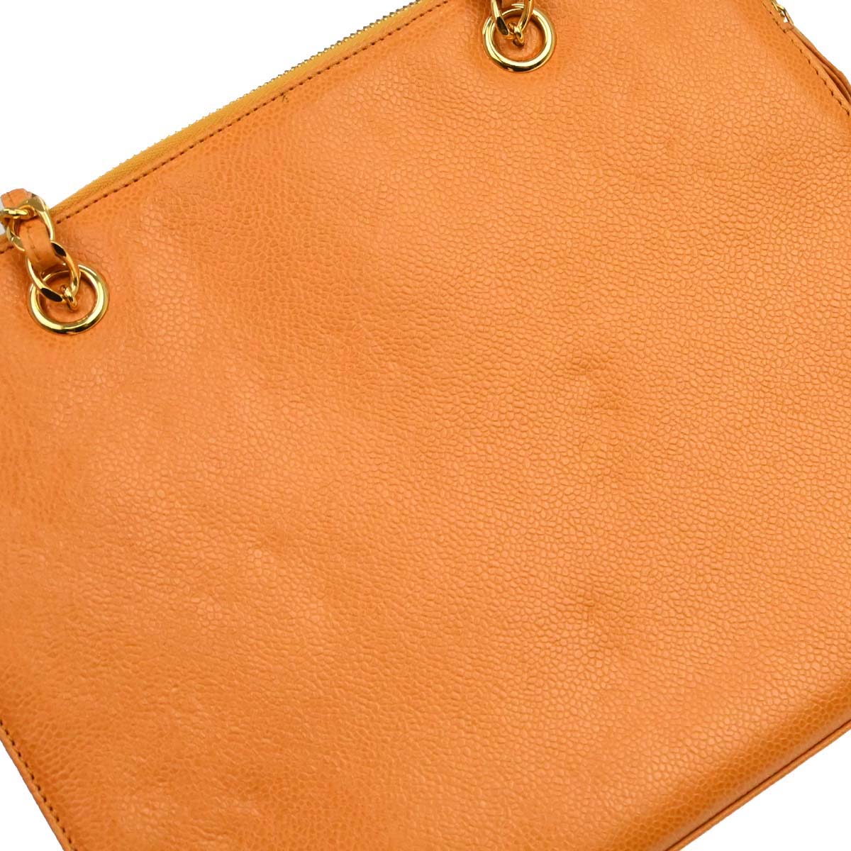 Chanel 1997-1999 Orange Caviar Skin Handbag