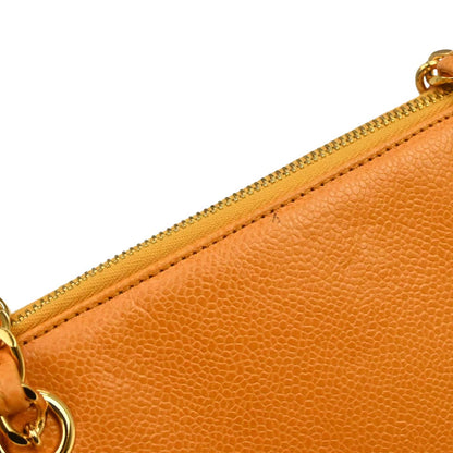 Chanel 1997-1999 Orange Caviar Skin Handbag