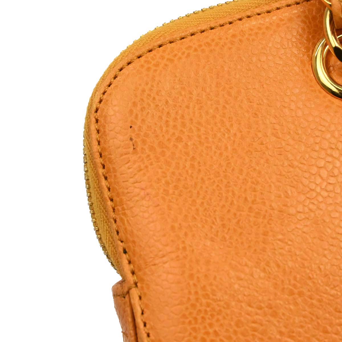 Chanel 1997-1999 Orange Caviar Skin Handbag