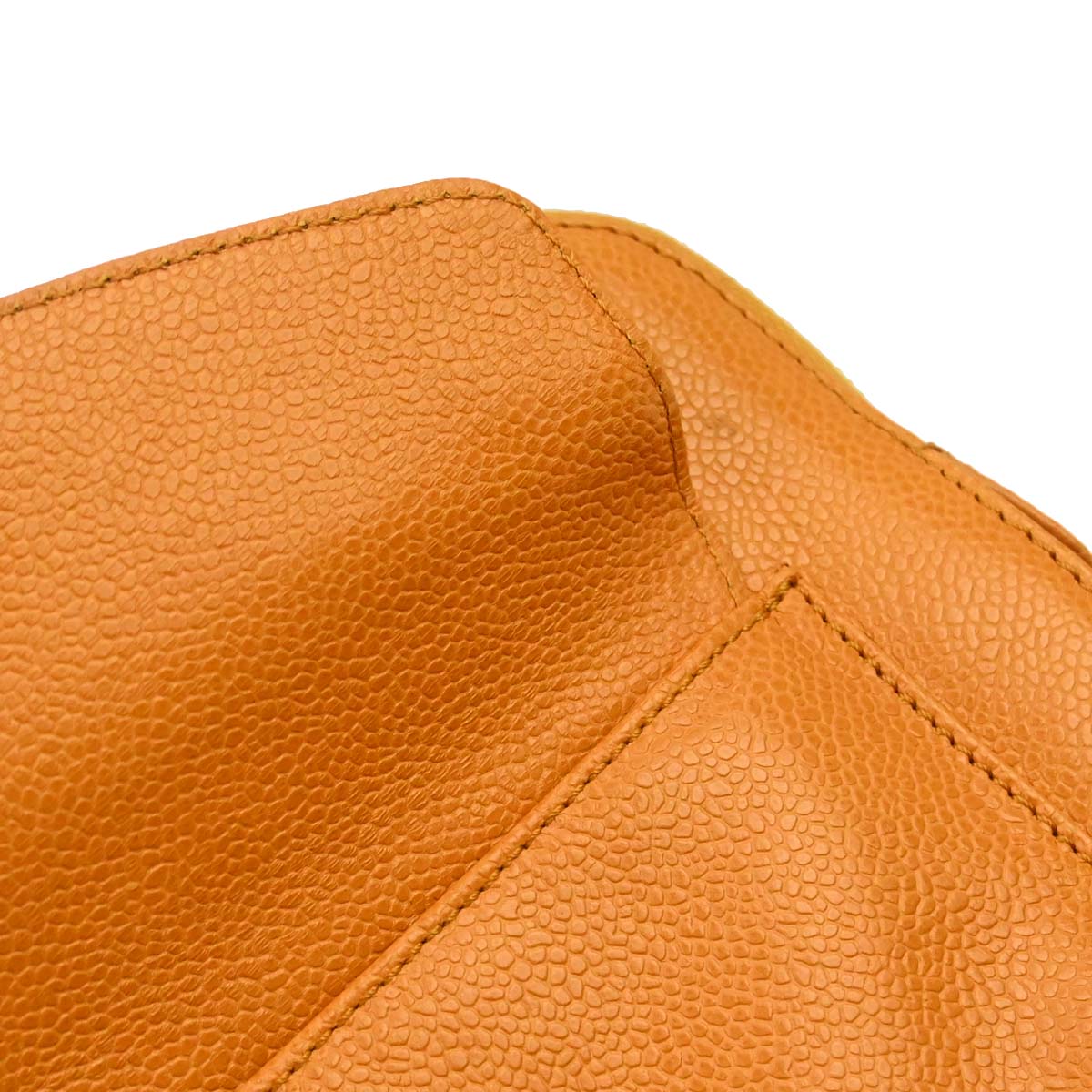 Chanel 1997-1999 Orange Caviar Skin Handbag