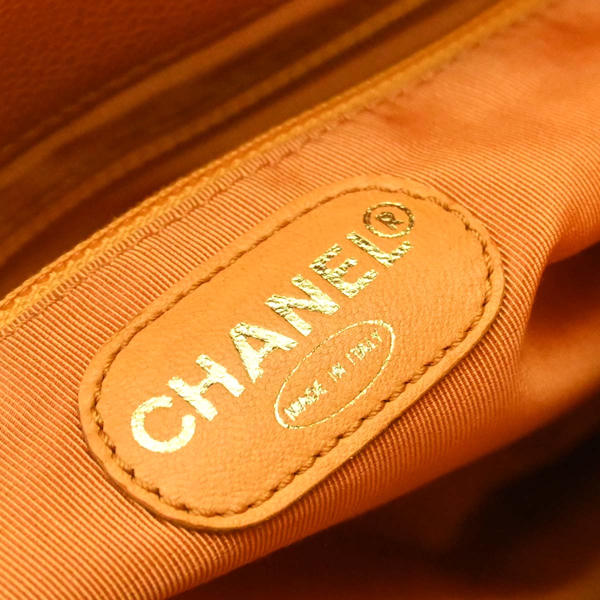 Chanel 1997-1999 Orange Caviar Skin Handbag