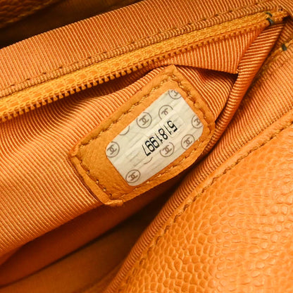 Chanel 1997-1999 Orange Caviar Skin Handbag
