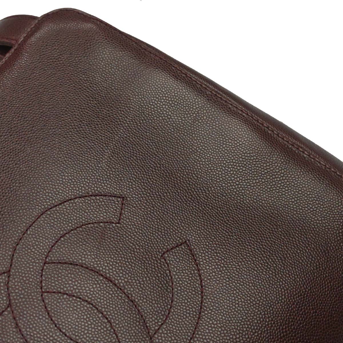 Chanel 1997-1999 Bordeaux Caviar Skin Shoulder Bag