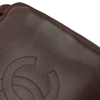 Chanel 1997-1999 Bordeaux Caviar Skin Shoulder Bag