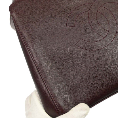 Chanel 1997-1999 Bordeaux Caviar Skin Shoulder Bag