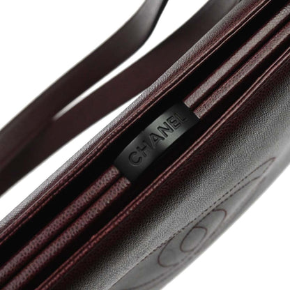 Chanel 1997-1999 Bordeaux Caviar Skin Shoulder Bag