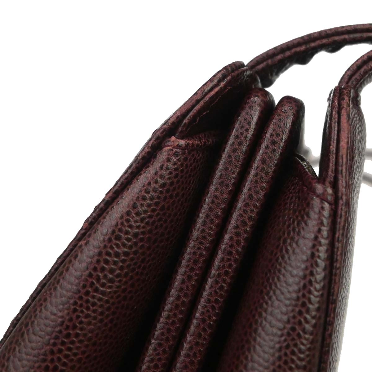Chanel 1997-1999 Bordeaux Caviar Skin Shoulder Bag