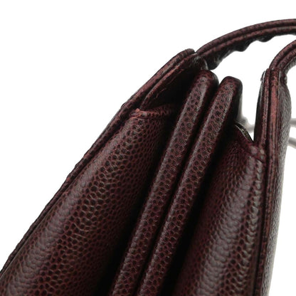 Chanel 1997-1999 Bordeaux Caviar Skin Shoulder Bag