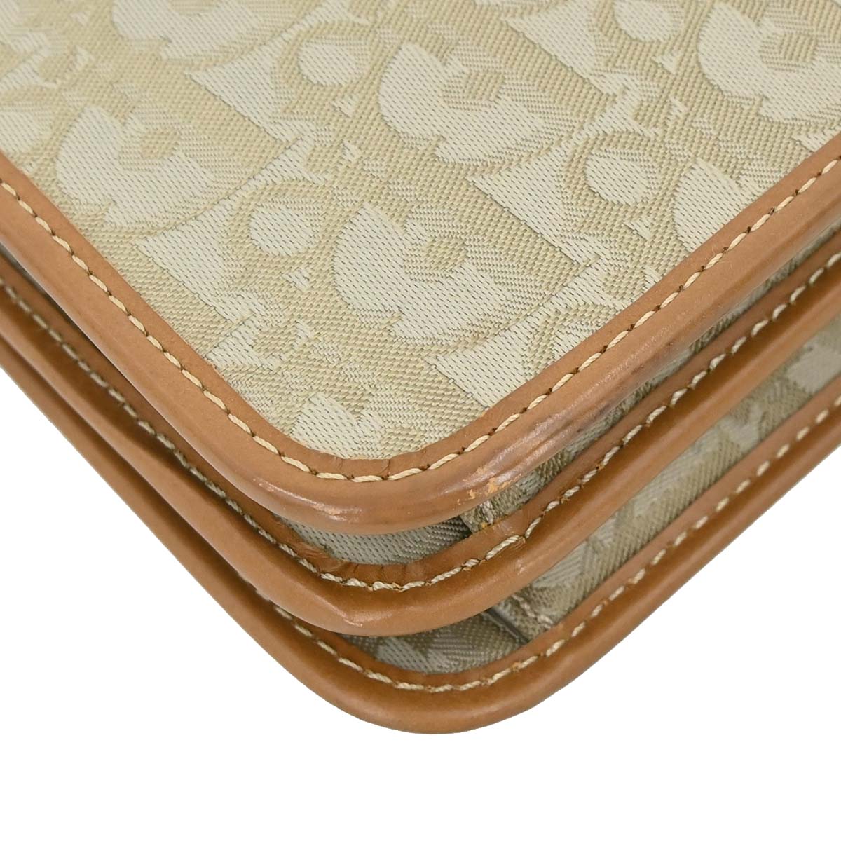 Christian Dior Beige Canvas Trotter 2way Shoulder Handbag