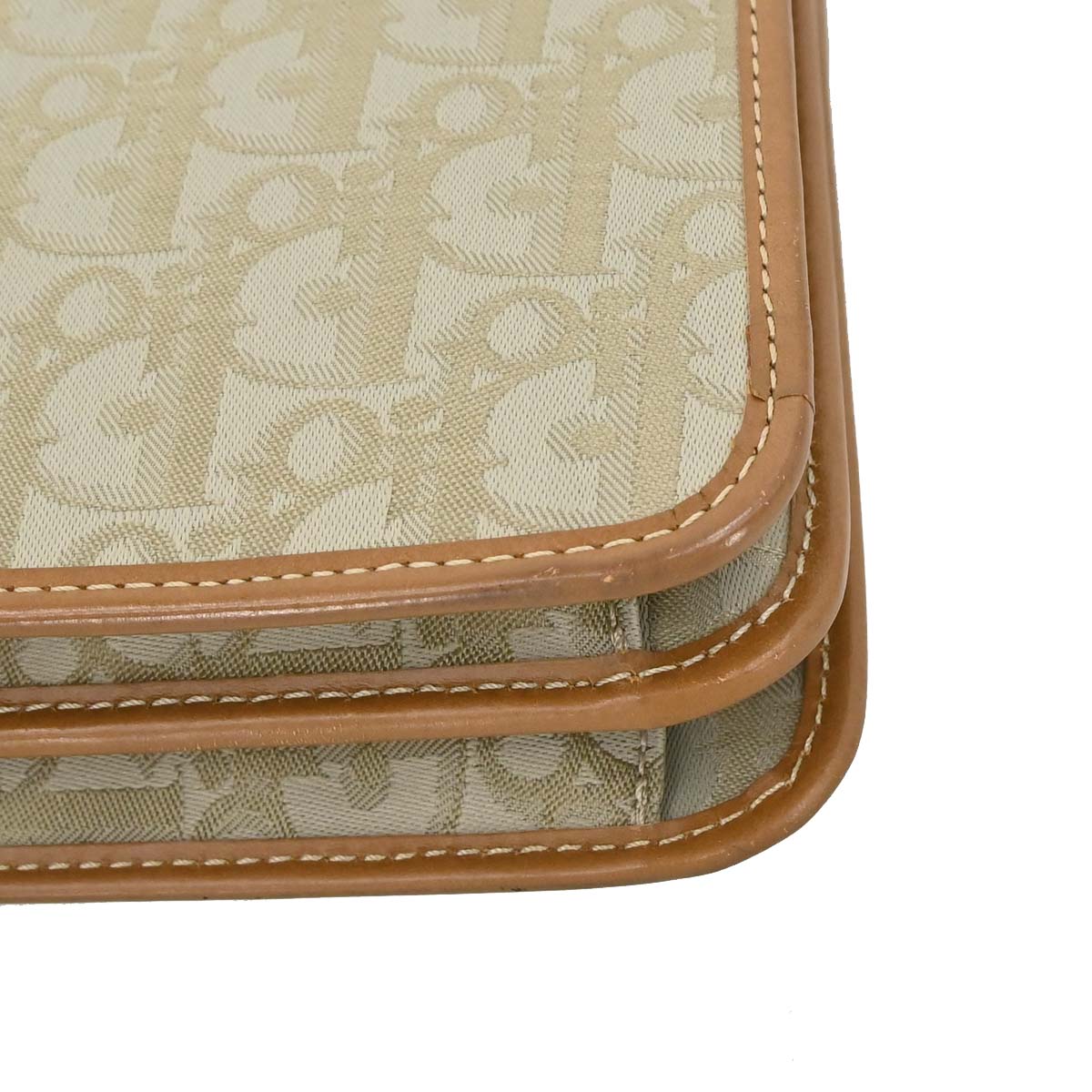 Christian Dior Beige Canvas Trotter 2way Shoulder Handbag