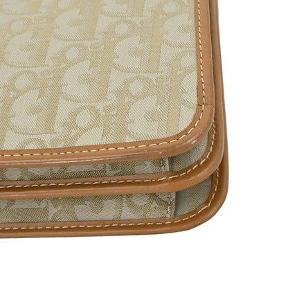 Christian Dior Beige Canvas Trotter 2way Shoulder Handbag