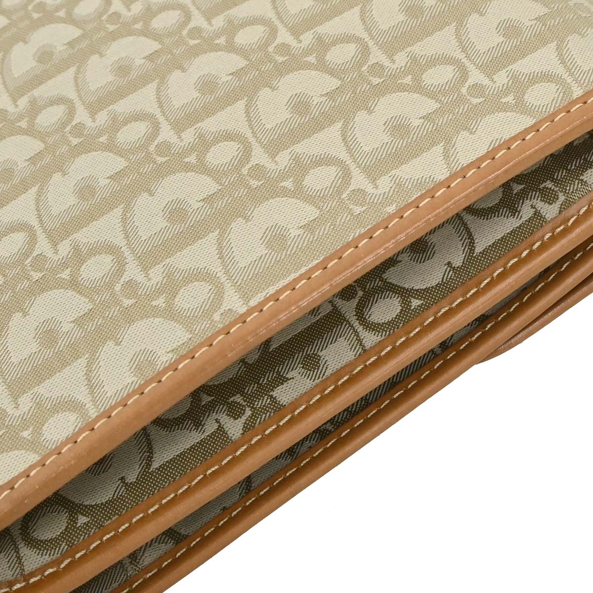 Christian Dior Beige Canvas Trotter 2way Shoulder Handbag