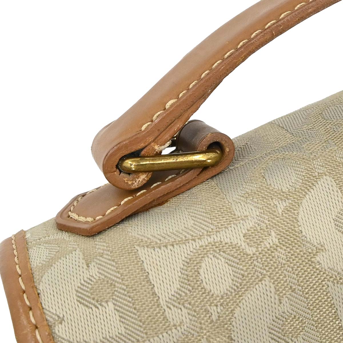 Christian Dior Beige Canvas Trotter 2way Shoulder Handbag