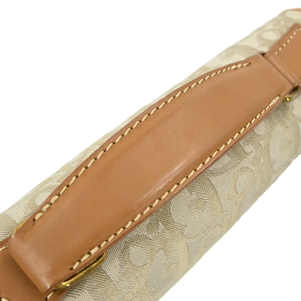 Christian Dior Beige Canvas Trotter 2way Shoulder Handbag