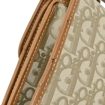 Christian Dior Beige Canvas Trotter 2way Shoulder Handbag