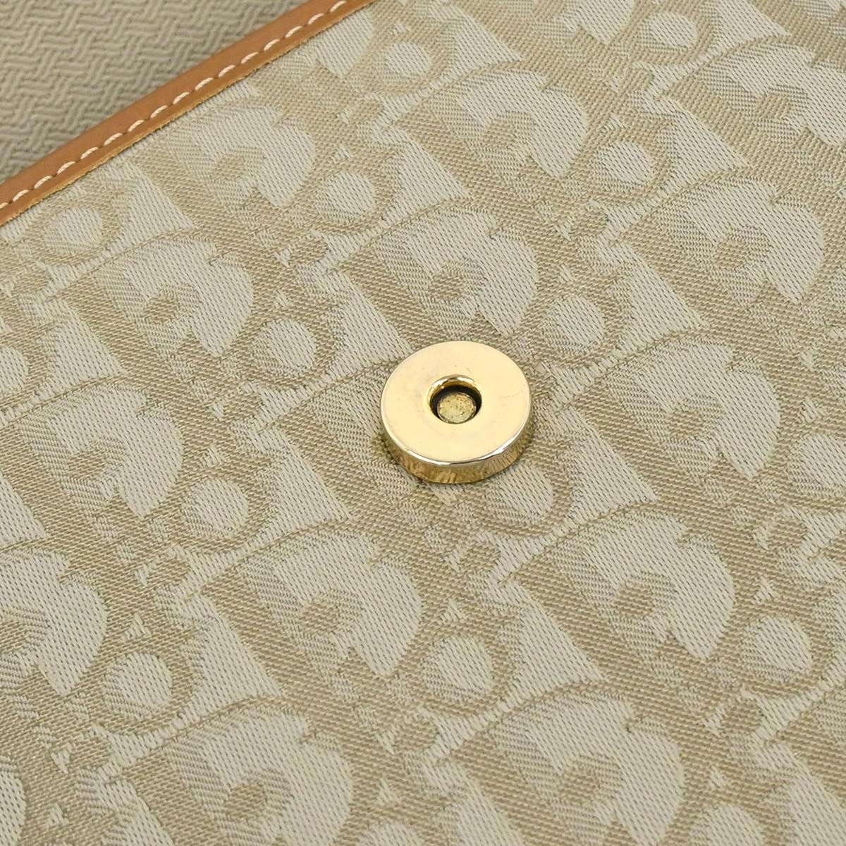 Christian Dior Beige Canvas Trotter 2way Shoulder Handbag