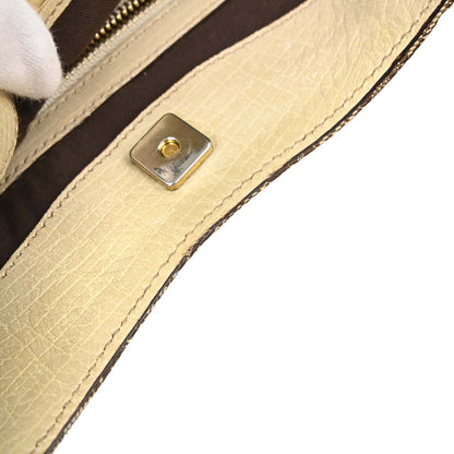 Gucci Beige Canvas GG Horsebit Shoulder Bag