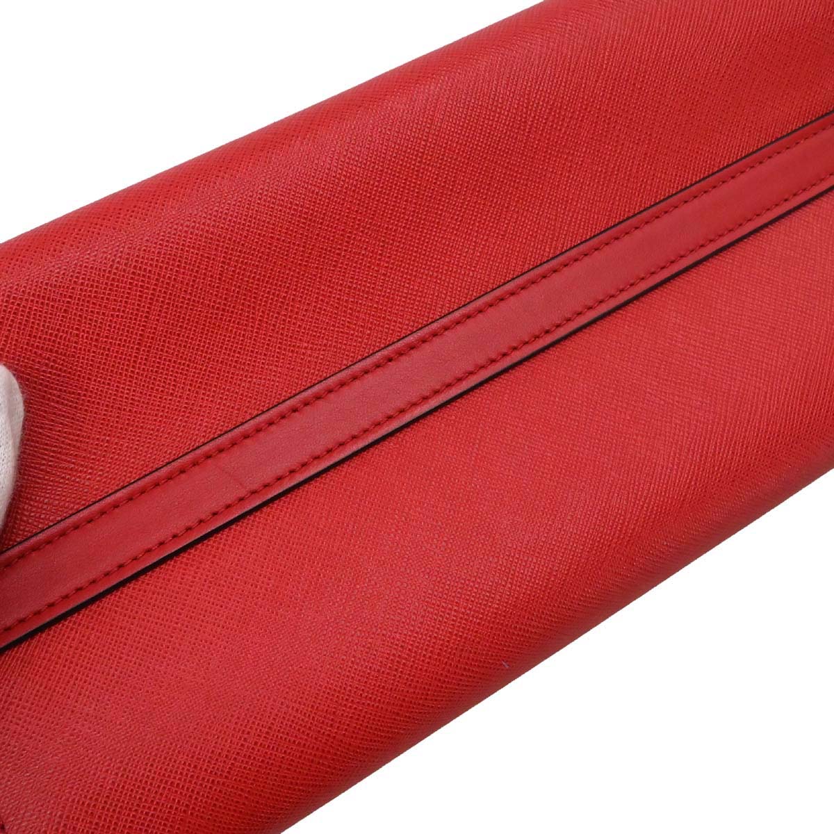 Prada Red Leather Paradigm 2way Shoulder Tote Handbag