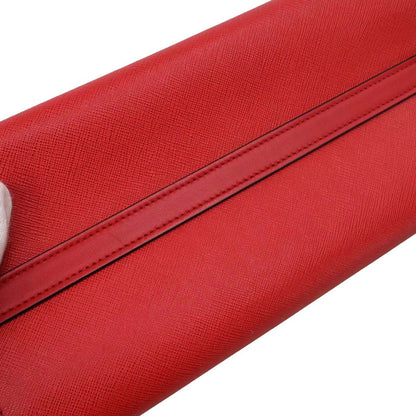 Prada Red Leather Paradigm 2way Shoulder Tote Handbag