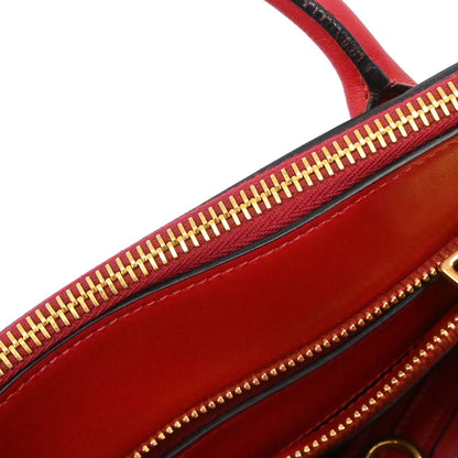 Prada Red Leather Paradigm 2way Shoulder Tote Handbag
