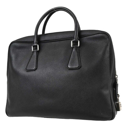 Prada Black Leather Briefcase Handbag