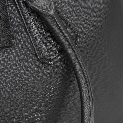 Prada Black Leather Briefcase Handbag