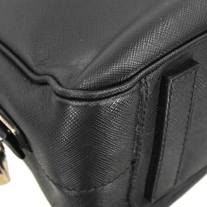 Prada Black Leather Briefcase Handbag