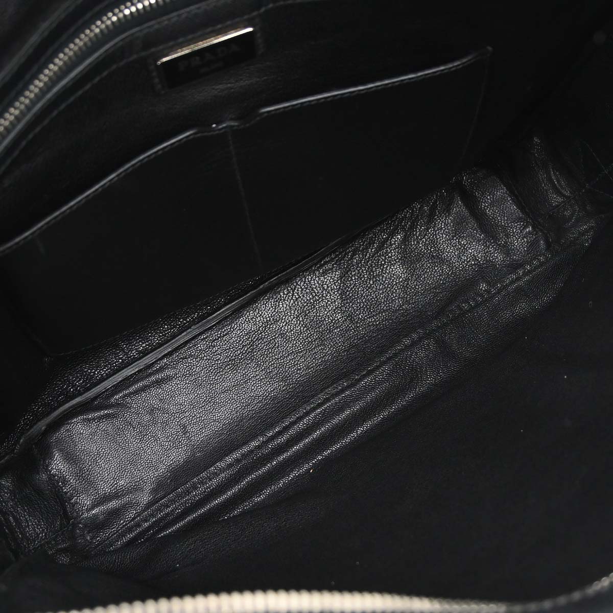 Prada Black Leather Briefcase Handbag