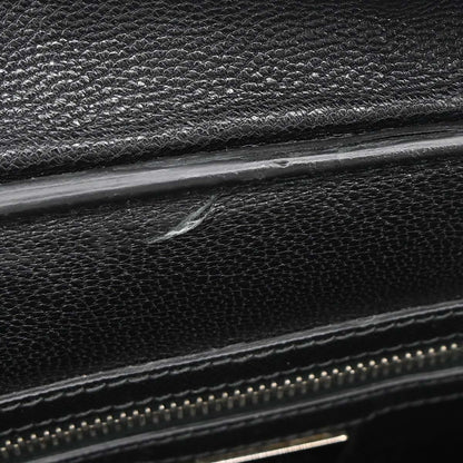 Prada Black Leather Briefcase Handbag