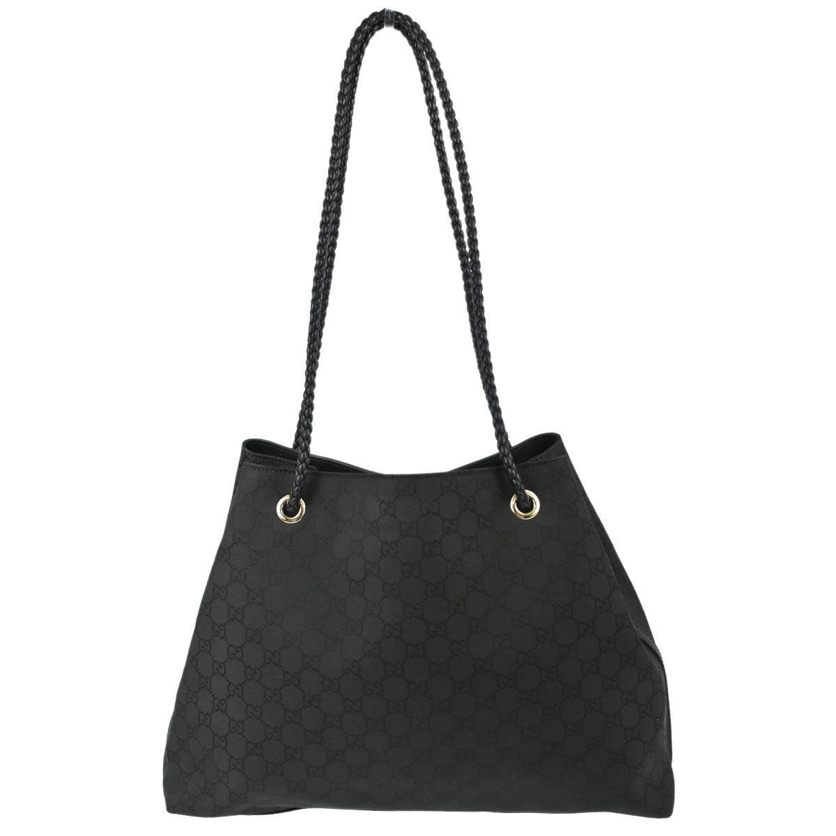Gucci Black Canvas GG Tote Shoulder Bag